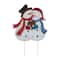 Glitzhome® 2.5ft. Metal Lovely Snowman Yard Stake